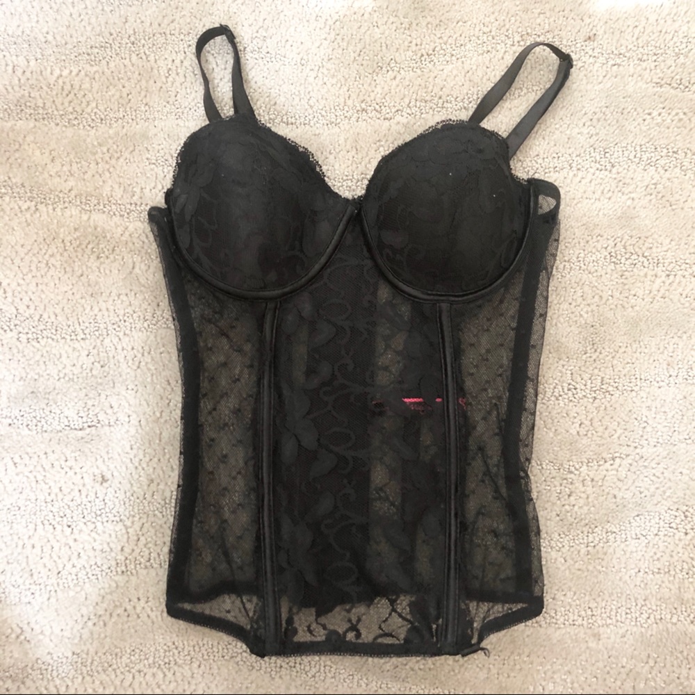 Black lace corset